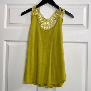 Cute light lace back tank